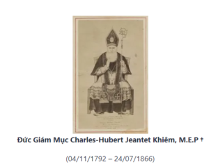 Đức Giám Mục Charles Hubert Jeantet Khiêm, M.E.P (an nghỉ tại Cung Thánh Nhà thờ Sở Kiện)