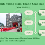 Lịch hành hương Năm Thánh Giáo hạt Phủ Lý tháng 02/2025