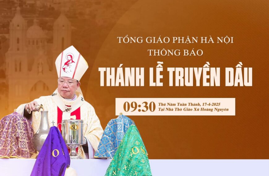 Thông báo: Thánh lễ Truyền Dầu năm 2025