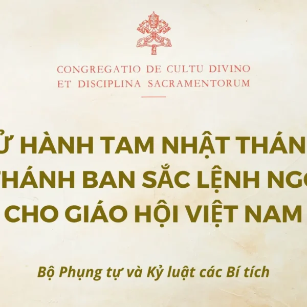 Cử hành Tam nhật thánh: Toà Thánh ban…