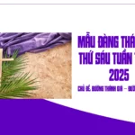 Mẫu Đàng Thánh Giá Thứ Sáu Tuần Thánh 2025