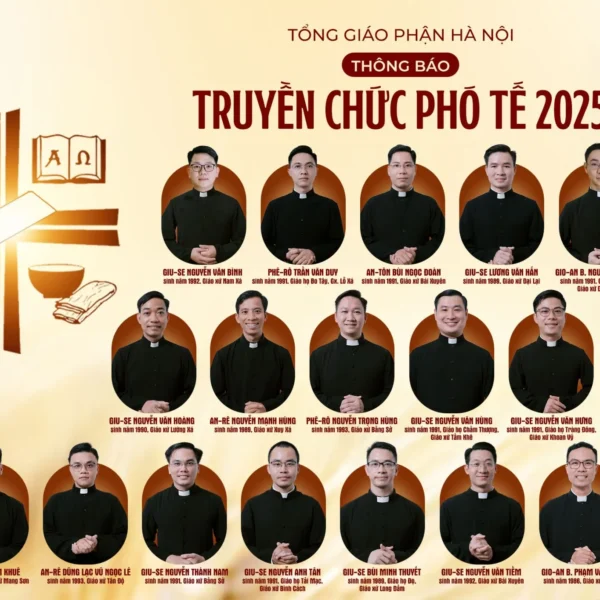 Thông báo: Truyền chức Phó tế năm 2025
