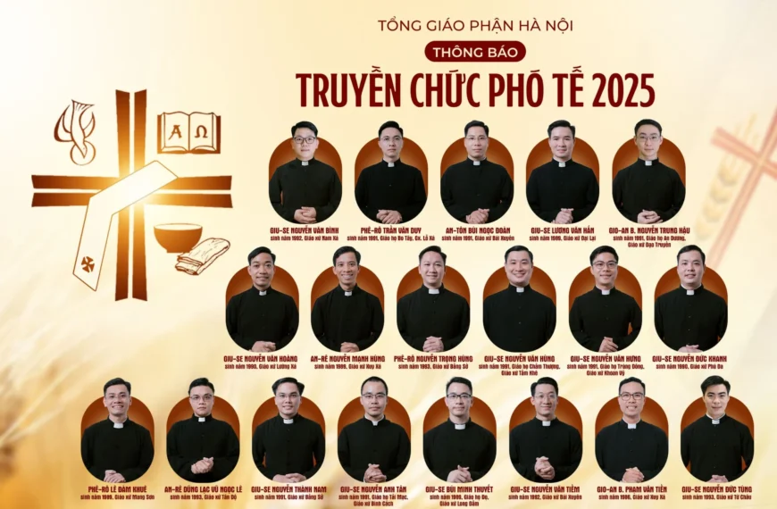 Thông báo: Truyền chức Phó tế năm 2025