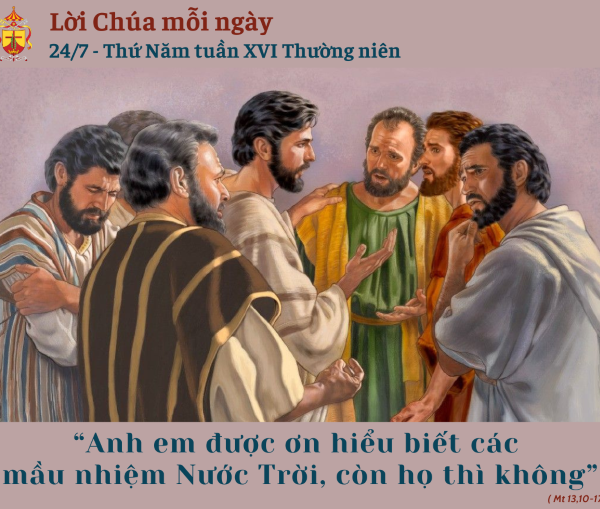 Ngày 24/7: Thứ Năm tuần XVI Thường niên