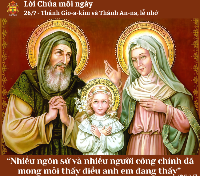 Ngày 26/7: Thánh Gio-a-kim và Thánh An-na