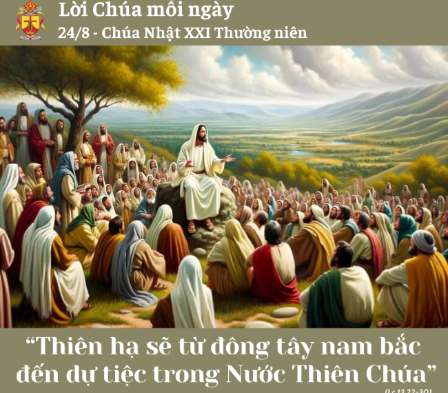 Ngày 24/8: Chúa Nhật XXI Thường niên