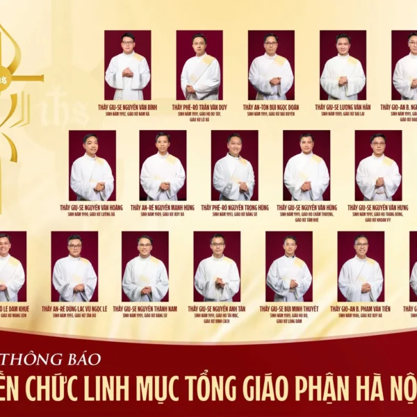 Thông báo: Truyền chức linh mục năm 2025