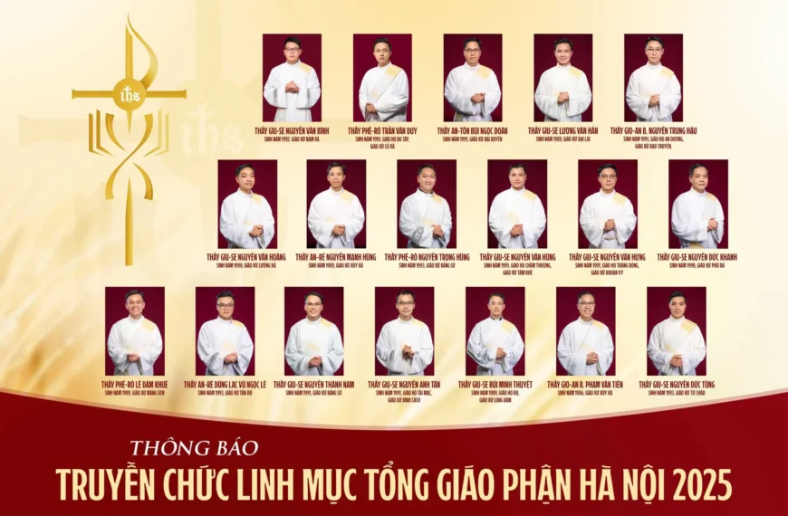 Thông báo: Truyền chức linh mục năm 2025