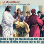 Ngày 27/10: Thứ Hai tuần XXX Thường niên