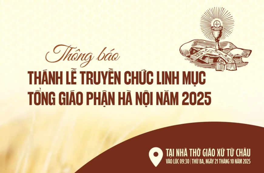 Thông báo Thánh lễ truyền chức linh mục&hellip;