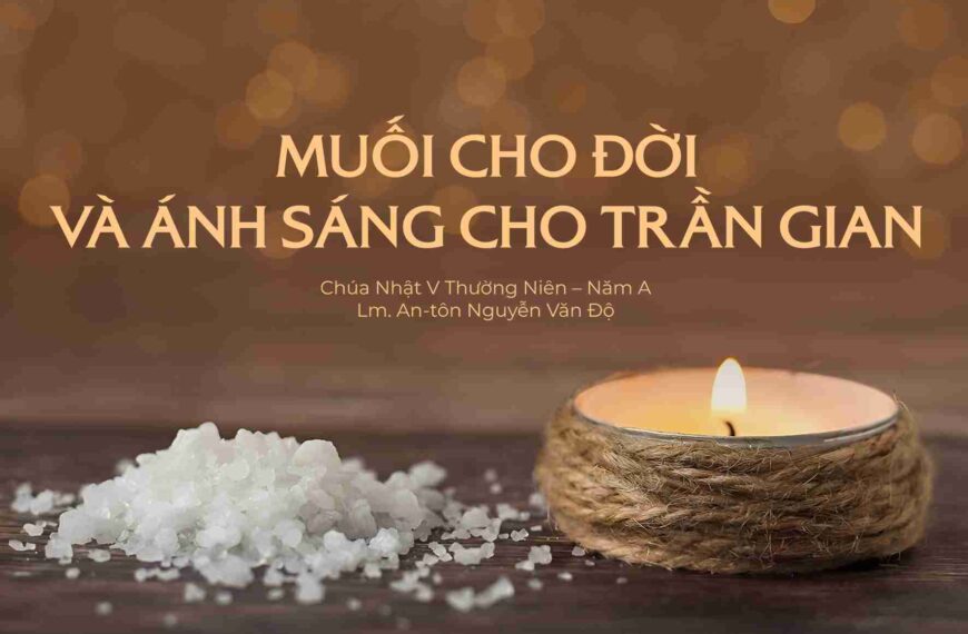 Muối cho đời và ánh sáng cho trần&hellip;