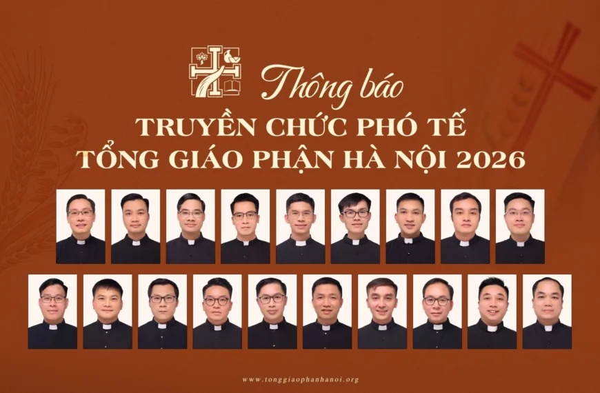 Thông báo: Truyền chức Phó tế năm 2026